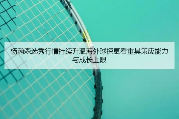 杨瀚森选秀行情持续升温海外球探更看重其策应能力与成长上限